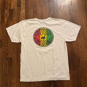 Vintage Stussy design rasta tshirt size large